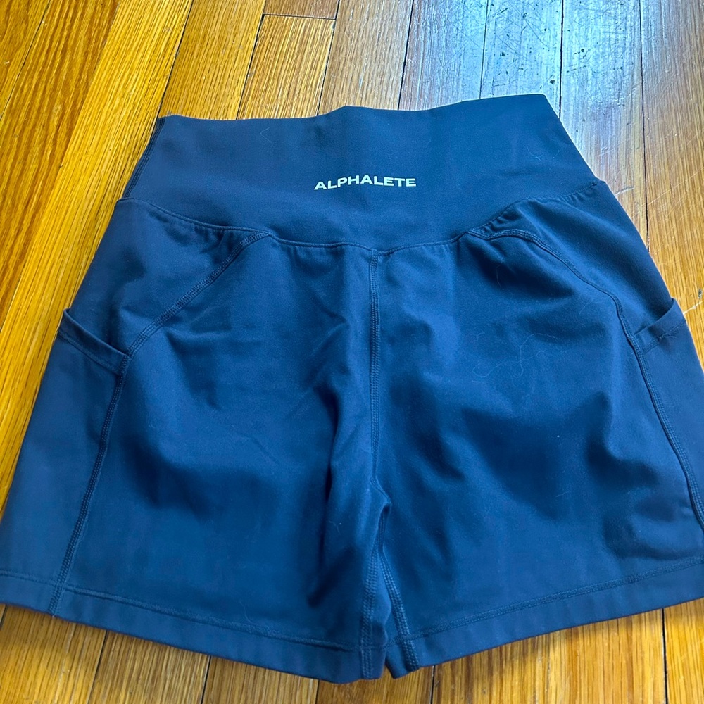 Alphalete Women's Blueish grey  Shorts. Medium.
